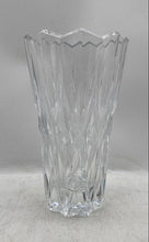 Load image into Gallery viewer, JG Durand Clear Crystal Cathedral Saw Tooth Rim Design Decorative Flower Vase