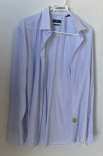 Load image into Gallery viewer, Hugo Boss Mens White Blue Check Slim Fit Long Sleeve Collared Dress Shirt Sz 17