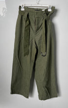Load image into Gallery viewer, Express Womens Green Waist Tie Belt Super High-Rise Paperbag Pants Size 4