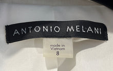 Load image into Gallery viewer, Antonio Melani Womens Ivory Long Sleeve Peak Lapel Collar One-Button Blazer Sz 8