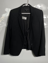 Load image into Gallery viewer, Ann Taylor Womens Black Long Sleeve Notch Collar 2-Button Blazer Size 10P