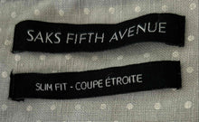 Load image into Gallery viewer, Saks Fifth Avenue Mens Gray Short Sleeve Slim Fit Button-Up Shirt Size Large