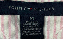 Load image into Gallery viewer, Tommy Hilfiger Womens Pink Striped Cotton Short Sleeve Button-Up Shirt Size M
