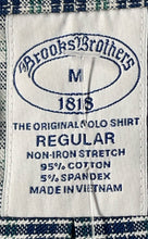 Load image into Gallery viewer, Brooks Brothers Mens White Blue Green Plaid Non-Iron Button-Up Shirt Size M