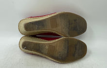 Load image into Gallery viewer, Toms Womens Red Beige Open Toe Slip-On Wedge Espadrille Heels Size 6.5