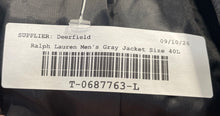Load image into Gallery viewer, Lauren Ralph Lauren Mens Gray Wool Long Sleeve Two-Button Blazer Size 40L