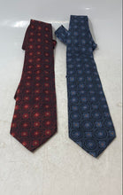 Load image into Gallery viewer, Luciano Gatti Mens Blue Red Printed Adjustable Pointed Ties 2 Pieces Units