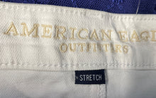 Load image into Gallery viewer, American Eagle Outfitters Womens White Stretch Distressed A-Line Skirt Size 0