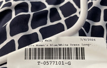 Load image into Gallery viewer, Michael Kors Womens Blue White Long Sleeve Shift Dress Size PL