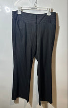 Load image into Gallery viewer, Express Womens Black Pinstripe Pockets Straight Leg Dress Pants Size 4R