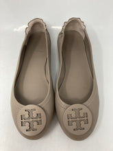 Load image into Gallery viewer, Authentic Tory Burch Womens Brown Leather Ballet Flats Size 6.5M Damaged