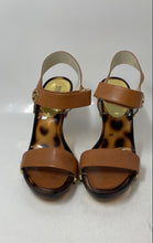 Load image into Gallery viewer, Michael Kors Womens Brown Leather Open Toe Stiletto Ankle Strap Heels Size 8 1/2