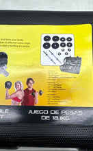Load image into Gallery viewer, Cap Black Silver 18.1KG Weights Plates & Handles 40LB Adjustable Dumbbell Set