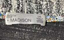 Load image into Gallery viewer, 89th + Madison Womens White Black Long Sleeve Cardigan Sweater Size Large