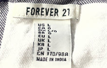 Load image into Gallery viewer, Forever 21 Mens Blue White Windowpane Print Button-Up Shirt Size Large