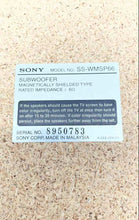 Load image into Gallery viewer, Sony Model SS-WMSP66 Gray Passive Subwoofer With Speakers Not Tested