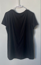 Load image into Gallery viewer, Calvin Klein Womens Black Short Sleeve Crew Neck Long Pullover T-Shirt Size L