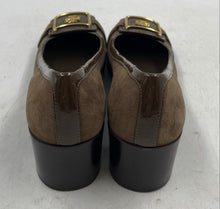 Load image into Gallery viewer, Authentic Tory Burch Womens Talla Brown Leather Slip-On Block Pump Heels Size 6M