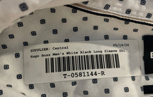 Load image into Gallery viewer, Hugo Boss Mens White Black Slim Fit Long Sleeve Collared Button-Up Shirt Size L