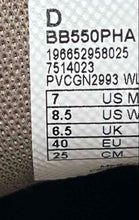 Load image into Gallery viewer, New Balance Unisex BB 550 BB550PHA Brown White Running Shoes Size M 7 W 8.5 D