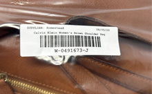Load image into Gallery viewer, Calvin Klein Womens Brown Leather Outer Pocket Bottom Studs Shoulder Bag