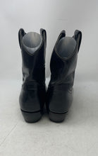 Load image into Gallery viewer, Boterine Mens Black Leather Pull-On Almond Toe Ankle Boots Size 11