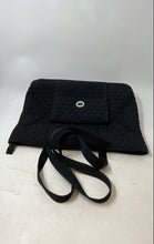 Load image into Gallery viewer, Vera Bradley Womens Black Quilted Double Handle Shoulder Tote Purse