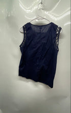 Load image into Gallery viewer, Gap Womens Blue Cotton Sleeveless Cutout Split Neck Pullover Blouse Top Size XS