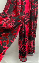 Load image into Gallery viewer, Anthropologie Womens Red Black Floral Sleeveless One-Piece Jumpsuit Size Small