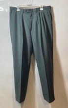 Load image into Gallery viewer, Giorgio Balestro Mens Green Pleated Slash Pocket Straight Leg Dress Pants Sz 56