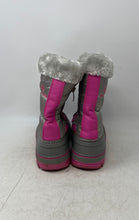 Load image into Gallery viewer, Dream Pairs Girls Forester Gray Pink Leather Ankle Waterproof Snow Boots Size 6