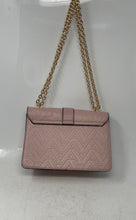 Load image into Gallery viewer, Aldo Womens Light Pink Gold-Tone Chain Strap Flap Over Lined Crossbody Handbag