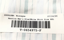 Load image into Gallery viewer, Nautica Mens Blue White Striped Flex Long Sleeve Collared Button-Up Shirt Sz XXL