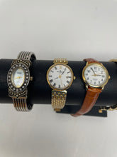 Load image into Gallery viewer, Guess, Timex, Ted Lapidus Women's Silver Tone/Gold Tone Watches (5 Pcs)