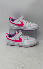 Load image into Gallery viewer, Nike Kids Court Borough Low 2 BQ5451-111 White Lavender Pink Sneaker Shoes Sz 2Y
