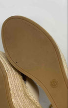 Load image into Gallery viewer, Authentic Tory Burch Womens Selby Beige Wedge Espadrille Sandals Size 11M Worn