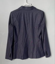 Load image into Gallery viewer, Ann Taylor Womens Blue Long Sleeve Notch Lapel One-Button Blazer Size 4