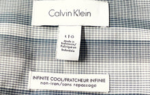 Load image into Gallery viewer, Calvin Klein Mens Gray Plaid Cotton Long Sleeve Non-Iron Button-Up Shirt Size L