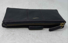 Load image into Gallery viewer, Fossil Womens Black Leather Credit Card Slot Flap Zipper Bifold Wallet