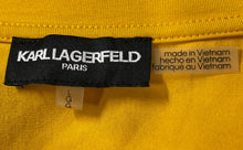 Load image into Gallery viewer, Karl Lagerfeld Womens Yellow Love From Paris Short Sleeve Pullover T-Shirt Sz L
