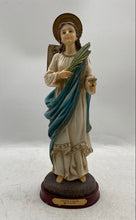 Load image into Gallery viewer, Firenze Italy Style Santa Lucia Holding Leaf Hand Painted Statue With Tag