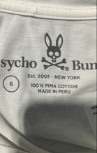 Load image into Gallery viewer, Psycho Bunny Mens White Short Sleeve Crew-Neck Pullover T-Shirt Size 6