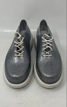 Load image into Gallery viewer, Melissa + Vitorino Campos Womens Grunge Silver Glitter Lace-Up Oxford Shoes Sz 8