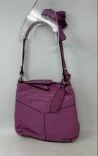 Load image into Gallery viewer, B. Makowsky Womens Purple Leather Adjustable Strap Shoulder Crossbody Bag
