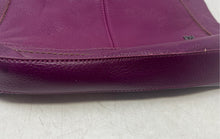 Load image into Gallery viewer, The Sak Womens Lucia Purple Leather Adjustable Strap Zipper Crossbody Bag