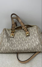 Load image into Gallery viewer, Michael Kors Womens Grayson Beige Signature Crossbody Strap Satchel Bag