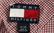 Load image into Gallery viewer, Tommy Hilfiger Mens Red White Cotton Long Sleeve Collared Button-Up Shirt Sz XL