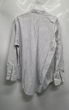 Load image into Gallery viewer, Ralph Lauren Mens White Black Striped Long Sleeve Dress Shirt Size 15 1/2