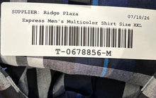 Load image into Gallery viewer, Express Mens Multicolor Plaid Cotton Modern Fit Dress Shirt Size XXL 18-18.5