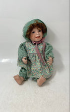 Load image into Gallery viewer, Antique Ceramic Decor Classic Green Floral Dress Collectible Doll